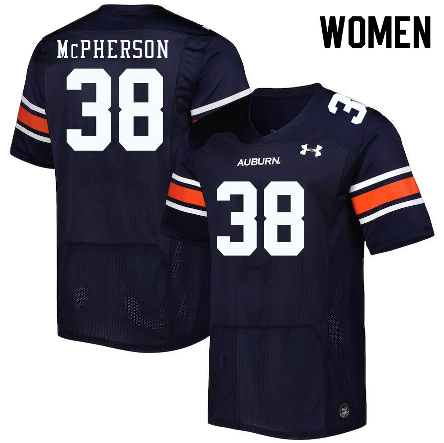 Women #38 Alex McPherson Auburn Tigers College Football Jerseys Stitched-Navy - Click Image to Close